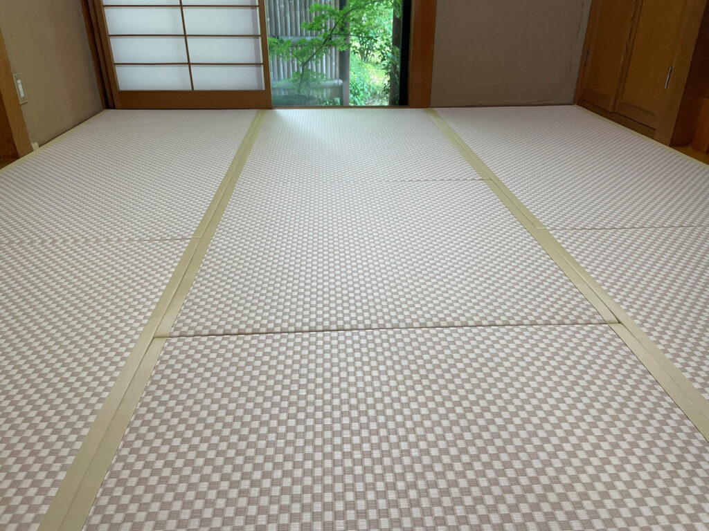 安城市　K.O.様邸　編み目が市松模様の和紙畳|安城市の襖・障子・網戸・畳の張替え　手張り表具職人の店 和紙屋（かずしや）安城北店