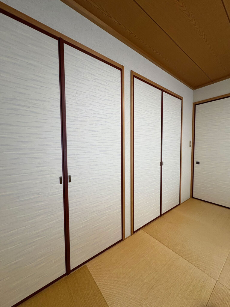 安城市　S様邸　丈長の襖と巾広の障子の張替え|安城市の襖・障子・網戸・畳の張替え　手張り表具職人の店 和紙屋（かずしや）安城北店